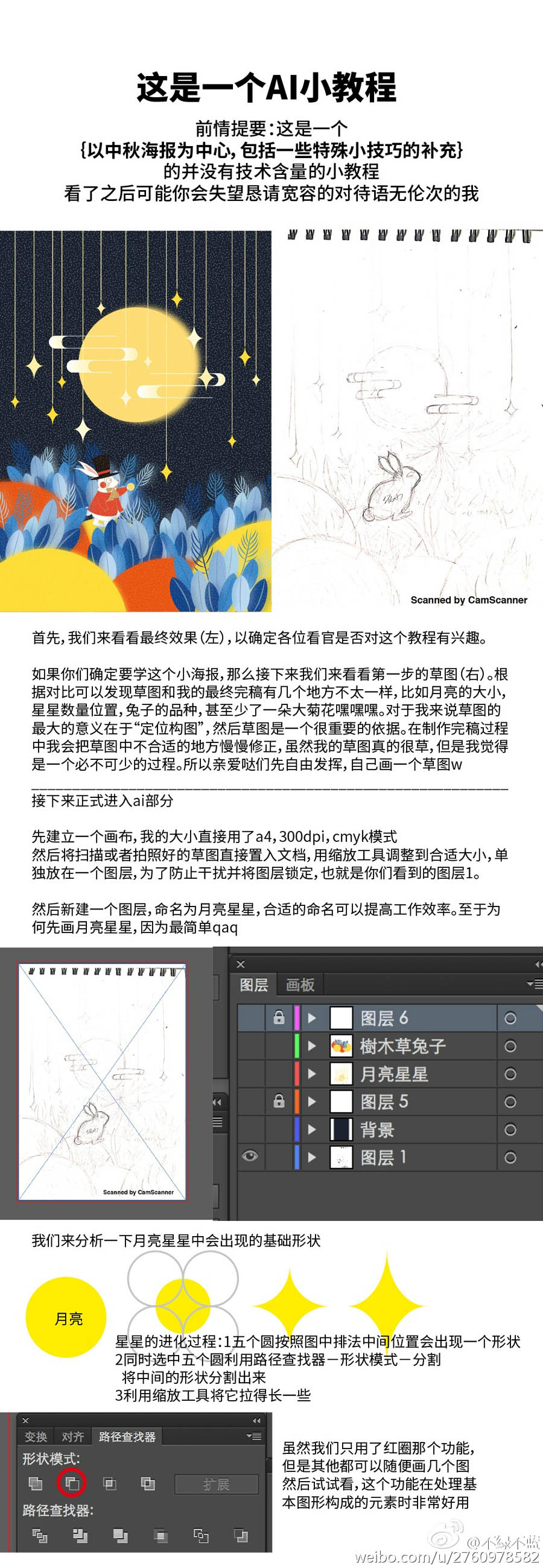 Illustrator绘制创意风格的童话场景海报,PS教程,素材中国网