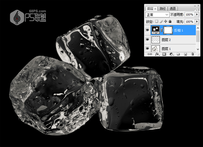 Photoshop抠出通明风格的立体冰块教程,PS教程,素材中国网