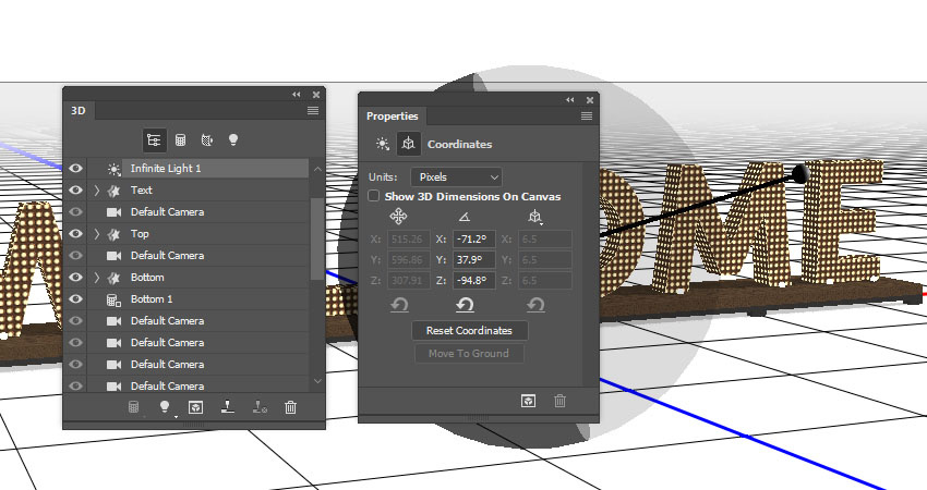 Photoshop制作3D立体风格的矩阵LED字体,PS教程,素材中国网