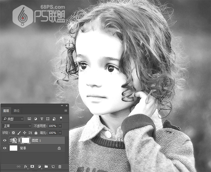 Photoshop快速把儿童照片转成水彩画效果,PS教程,素材中国网