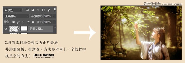 Photoshop详解森林人像拍摄和后期技巧,PS教程,素材中国网