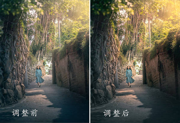 Photoshop给外景人像添加暖色光效效果,PS教程,素材中国网