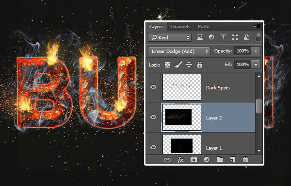 Photoshop制作炫酷的燃烧艺术字教程,PS教程,素材中国网