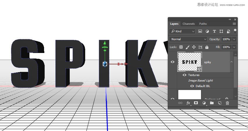 Photoshop制作金属质感的3D立体字【英】,PS教程,素材中国网