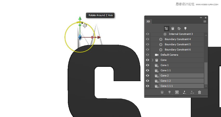 Photoshop制作金属质感的3D立体字【英】,PS教程,素材中国网