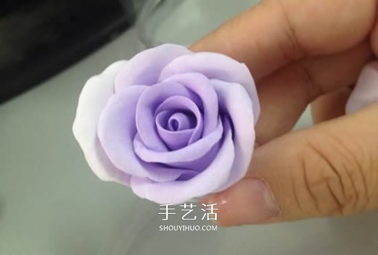 超轻粘土玫瑰花教程图解 让人惊艳的渐变色！ -  