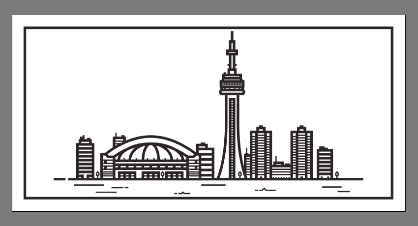 Illustrator绘制线描风格的城市插图教程,PS教程,素材中国网