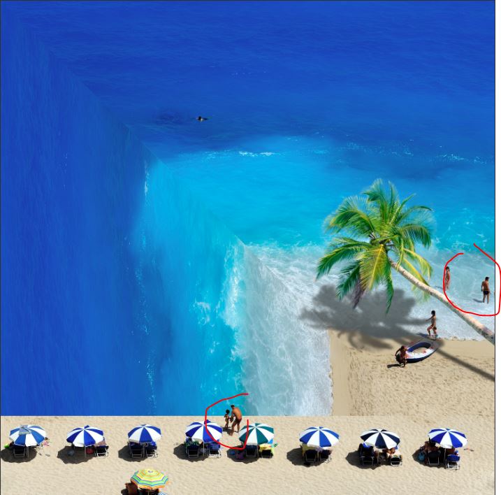 Photoshop创意合成异次元效果海滩作品,PS教程,素材中国网
