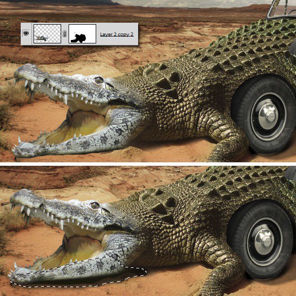 Photoshop合成超酷的鳄鱼汽车