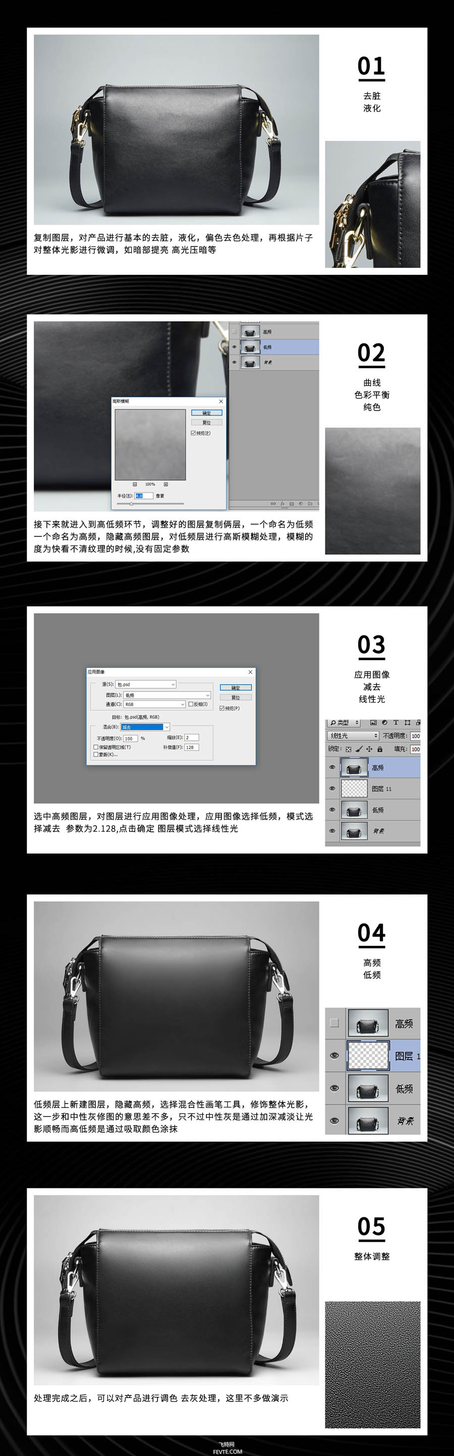 Photoshop详细解析皮质产品电商修图教程,PS教程,素材中国网