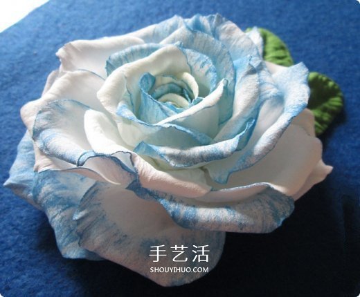 海绵纸手工制作玫瑰花的方法 逼真到难分真假！ -  