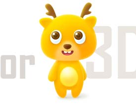 Photoshop绘制黄色可爱的3D吉祥物教程