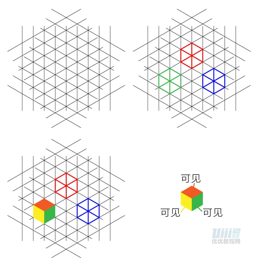 Illustrator绘制2.5D风格的游戏场景效果,PS教程,素材中国网