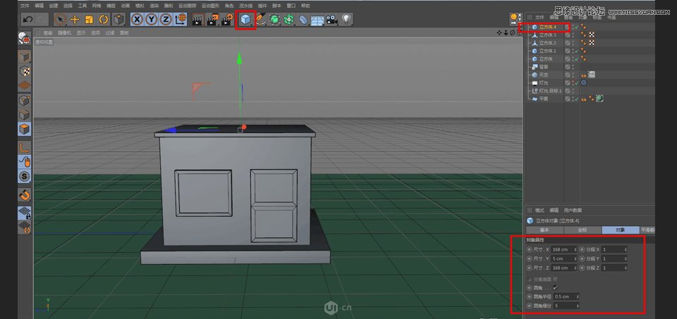 C4D制作卡通风格的便利店建模教程,PS教程,素材中国网