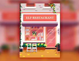 Illustrator绘制时尚的街边小店插画教程