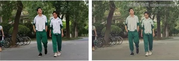 Photoshop调出外景人像复古电影效果,PS教程,素材中国网