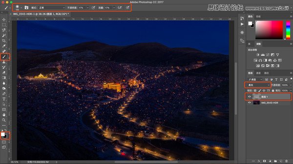Photoshop详细解析夜景风光如何后期修图,PS教程,素材中国网