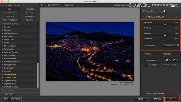 Photoshop详细解析夜景风光如何后期修图,PS教程,素材中国网