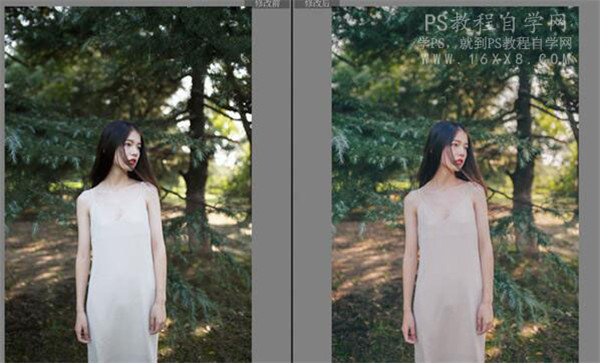 Photoshop调出森林美女照片朦胧艺术效果,PS教程,素材中国网