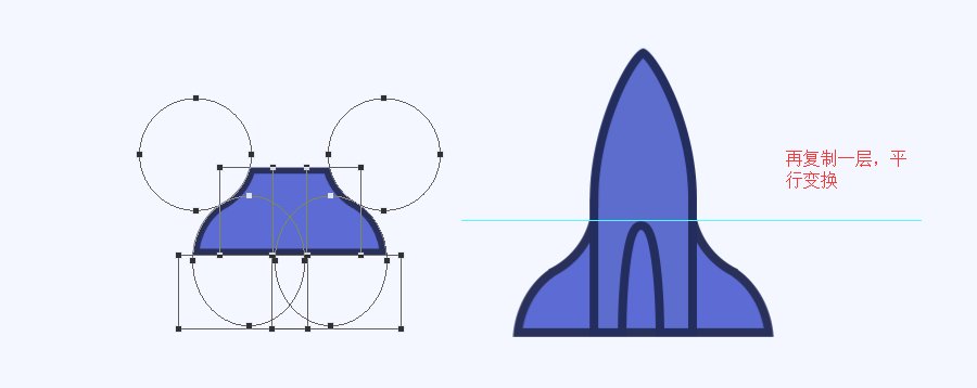 火箭绘画：PS绘制简笔画风格的火箭图标,PS教程,素材中国网