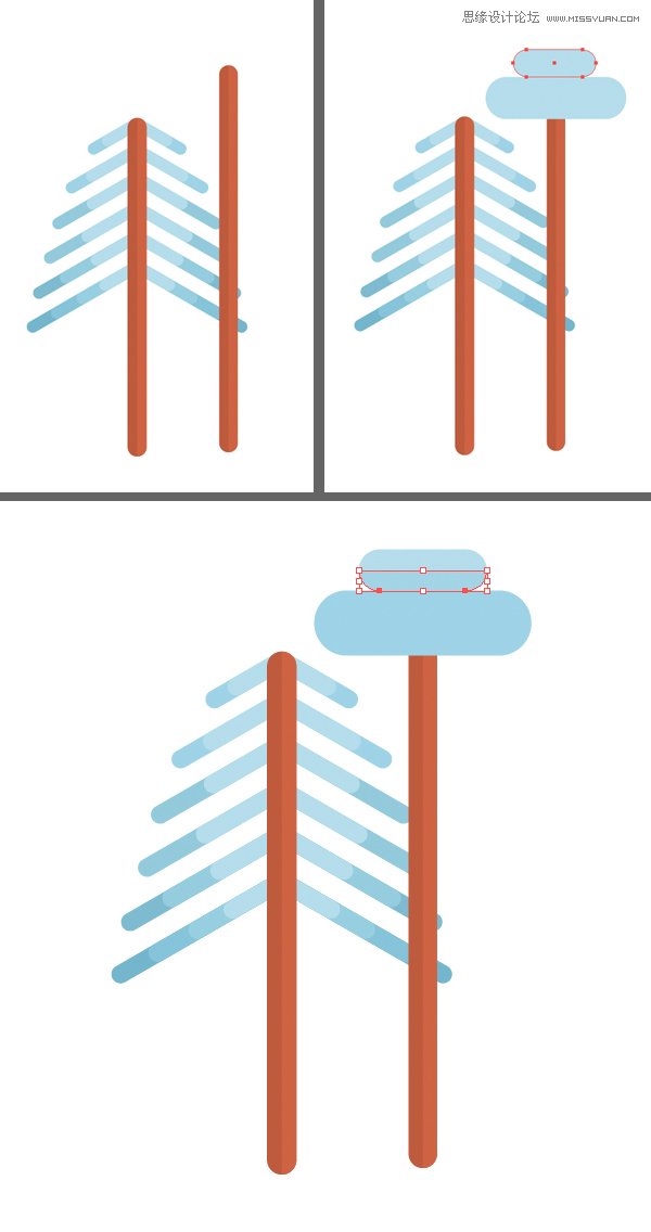 冬季插画：AI绘制唯美的冬季森林场景,PS教程,素材中国网