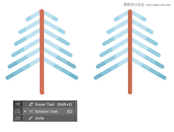 冬季插画：AI绘制唯美的冬季森林场景,PS教程,素材中国网