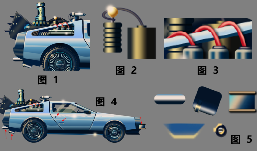 汽车插画：PS制作复古风格的汽车插画,PS教程,素材中国网