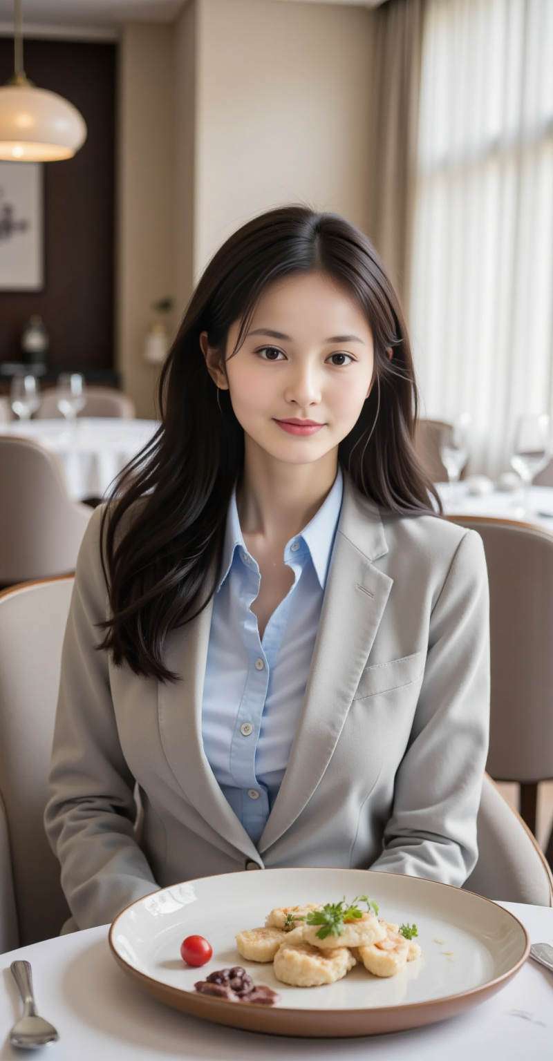餐桌旁职业女性
