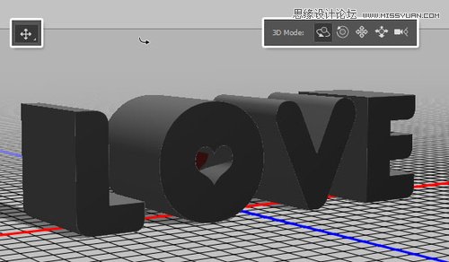 Photoshop制作银色纹理的LOVE艺术字,PS教程,素材中国网