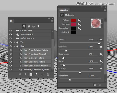 Photoshop制作银色纹理的LOVE艺术字,PS教程,素材中国网