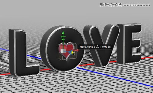 Photoshop制作银色纹理的LOVE艺术字,PS教程,素材中国网