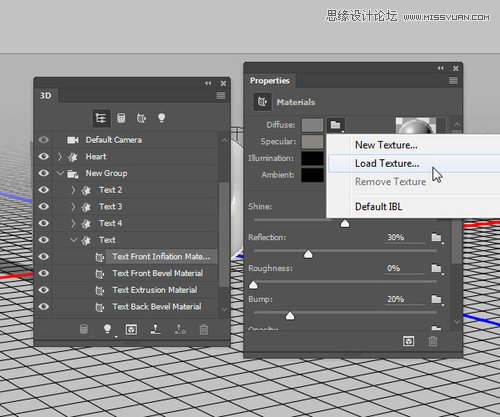 Photoshop制作银色纹理的LOVE艺术字,PS教程,素材中国网
