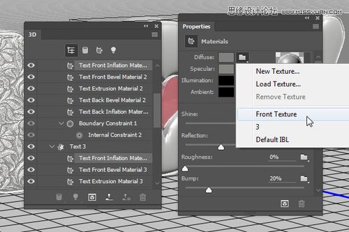 Photoshop制作银色纹理的LOVE艺术字,PS教程,素材中国网