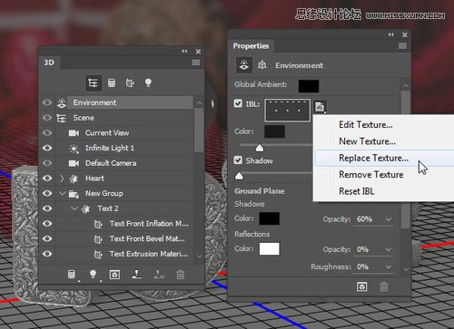 Photoshop制作银色纹理的LOVE艺术字,PS教程,素材中国网