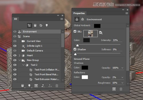 Photoshop制作银色纹理的LOVE艺术字,PS教程,素材中国网